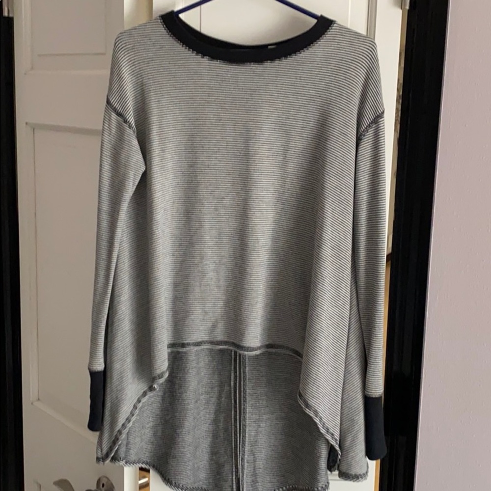 Dakota Collective black/white striped shirt